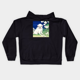 Cute Maltese Terrier Maltese Mom with Adorable Dog Kids Hoodie